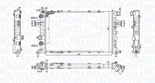 Radiator motor potrivit OPEL ASTRA G, ASTRA G/KOMBI, ZAFIRA A 1.6-2.2D