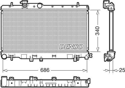 Radiator motor potrivit SUBARU IMPREZA 2.0