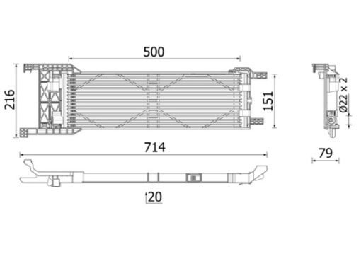 Radiator ulei potrivit ALFA ROMEO GIULIA, STELVIO 2.0/2.2D/2.9 10.15-
