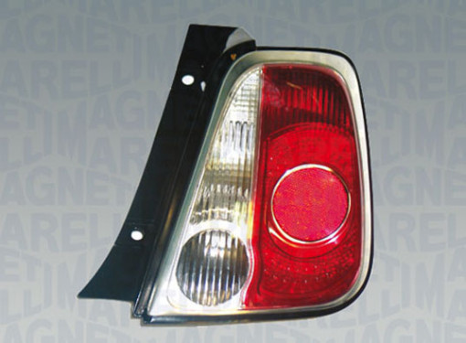 Stop lampa spate Dreapta (P21W/RY10W, cadru cromat) potrivit ABARTH 500 / 595 / 695, 500C / 595C / 695C; FIAT 500 07.07-