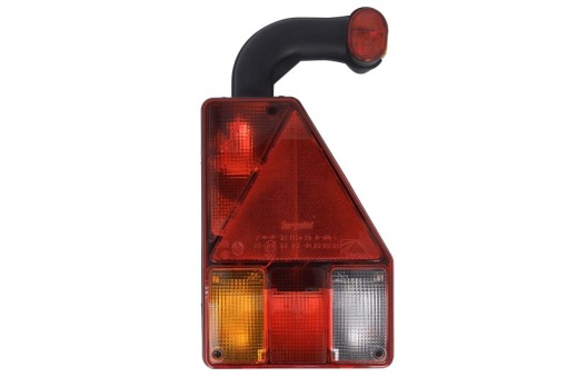 Stop spate dreapta EARPOINT (12V, cu intermitent, lumina de marșarier, cu stop, lumina de parcare, reflector triunghiular, cu lampă cu braț prelungitor, suruburi, numar conexiuni: 5, conector: Bayonet 5PIN)