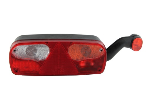 Stop spate dreapta ECOPOINT I (LED, 24V, cu stop, lumina de parcare, reflector triunghiular, cu lampă cu braț prelungitor, LED lumini pozitie)