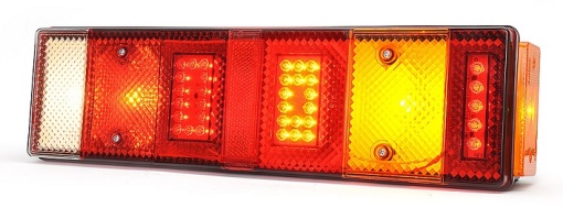 Stop spate dreapta (LED, 24V, cu intermitent, cu far de ceață, lumina de marșarier, cu stop, lumină de parcare, reflector conector: Bayonet 8PIN)