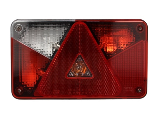 Stop spate stanga MULTIPOINT V (P21/5W/P21W/PY21W/R10W, 12V, cu intermitent, cu far de ceata, marsarier, cu stop, lumina de parcare, reflector triunghiular, conector: 8PIN)