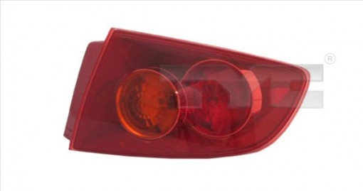 Stop tripla lampa spate stanga ( exterior , Semnalizator portocaliu, culoare sticla: rosu) MAZDA 3 LIMUZINA 2003-2006