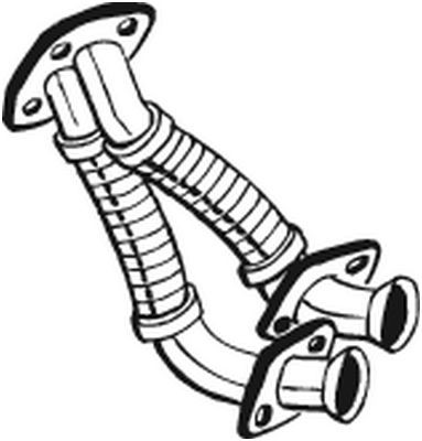 Teava esapament Fata potrivit MERCEDES 123 (C123), 123 T-MODEL (S123), 123 (W123) 2.3 04.80-12.85