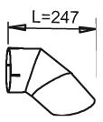 Teava esapament (lungime:290mm) EURO 3 potrivit MERCEDES CITARO (O 530) OM457.934-OM909.921 01.98-
