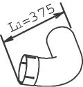 Teava esapament (lungime:375mm) potrivit MAN TGA, TGS I D2066LF01-D2876LF25 01.02-
