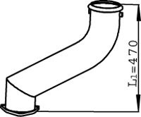 Teava esapament (lungime:470/640mm) potrivit DAF CF 85 XE250C-XE355C 01.01-05.13