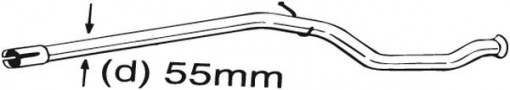 Teava esapament Mijloc potrivit PEUGEOT 206 2.0D 12.99-09.09