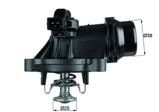Termostat lichid racire (105°C, in carcasa) potrivit BMW 1 (E81), 1 (E82), 1 (E87), 1 (E88), 3 (E46), 3 (E90), 3 (E91), 3 (E92), 3 (E93), 5 (E60), X1 (E84), X3 (E83) 1.6/1.8/2.0 12.00-06.15