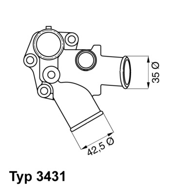 Termostat lichid racire (80°C, in carcasa) potrivit CITROEN C25; FIAT BRAVA, BRAVO I, DUCATO, DUNA, FIORINO, FIORINO/MINIVAN, REGATA, RITMO, TALENTO, TIPO, UNO 1.4D/1.7D/1.9D 01.84-10.01