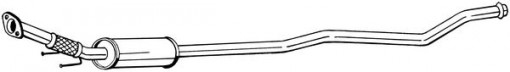 Toba esapament intermediara ( EURO 5) potrivit HYUNDAI I10 II 1.0/1.0LPG 08.13-