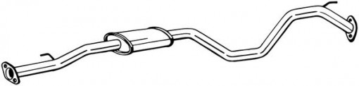 Toba esapament intermediara potrivit NISSAN QASHQAI II; RENAULT KADJAR 1.2/1.6 11.13-