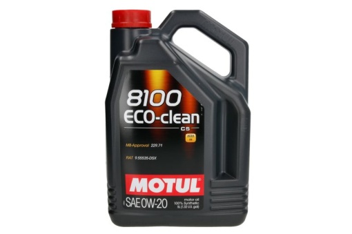 Ulei motor 8100 (5L) 0W20 ;API SP; ACEA C5; C6; BMW LL-17 FE+; CHRYSLER MS-12145; FIAT 9.55535 DSX; FIAT 9.55535 GSX; FORD M2C947 B1; FORD M2C962 A1; JAGUAR 03.5006; MB 229.71; MB 229.72; OPEL OV04015