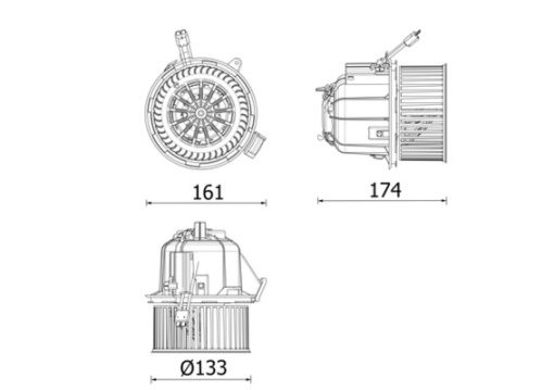 Ventilator habitaclu potrivit CITROEN C3 AIRCROSS II; OPEL CROSSLAND X, CROSSLAND X / CROSSLAND 1.2-1.6D 03.17-