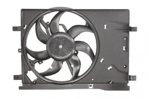 Ventilator radiator (cu carcasa) potrivit ABARTH GRANDE PUNTO; FIAT GRANDE PUNTO, PUNTO, PUNTO EVO, PUNTO/HATCHBACK; OPEL ADAM, CORSA D, CORSA D/HATCHBACK, CORSA E 0.9-1.4LPG 06.05-