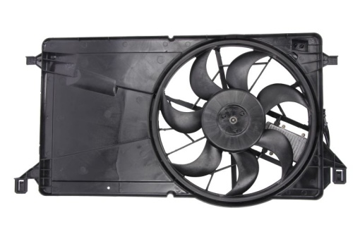 Ventilator radiator (cu carcasa) potrivit FORD FOCUS C-MAX; MAZDA 3 1.6D/1.8/2.0 10.03-12.09