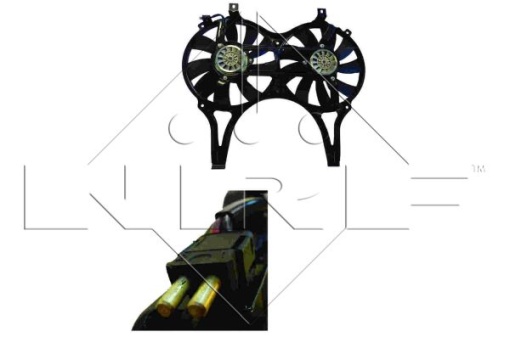 Ventilator radiator (cu carcasa) potrivit MERCEDES E T-MODEL (S210), E (W210) 2.0-5.4 06.95-03.03