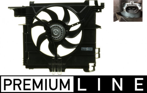 Ventilator radiator (cu carcasa) potrivit SMART FORTWO 0.8D/1.0/Electric 01.07-