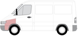 Aripa interioara Stanga potrivit MERCEDES SPRINTER 2-T (B901, B902), SPRINTER 3-T (B903), SPRINTER 4-T (B904) 1995-2006 - Img 2