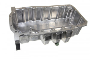 Baie ulei cu orificii senzori, aluminiu potrivit AUDI A3; SEAT ALTEA, ALTEA XL, LEON, TOLEDO III; SKODA FABIA II, OCTAVIA II, RAPID, ROOMSTER, SUPERB II; VW CADDY III 1.6-2.0D 05.03- - Img 1