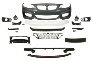 Bara Fata potrivita BMW (fara primer M PERFORMANCE, complet, cu orificii lampa ceata, cu orificii spalator faruri, cu orificii senzori parcare, grund)