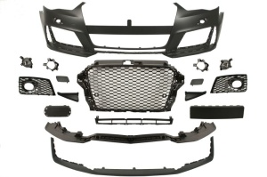 Bara protectie fata potrivita Audi A3 RS line dupa 2012 - grunduita / negru lucios