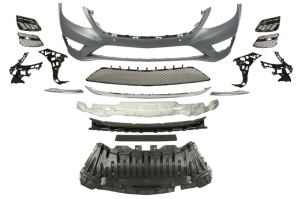 Bara protectie fata potrivita Mercedes-Benz S-KLASA W222 2013-2017 - grunduita, cu gauri pentru senzorii de parcare