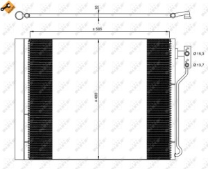 Condensator climatizare (cu uscator) potrivit BMW 5 (F10), 5 (F11), 5 GRAN TURISMO (F07) 1.6/2.0 10.10-02.17 - Img 2