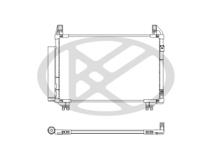Condensator climatizare (cu uscator) potrivit DAIHATSU CHARADE VIII; SUBARU TREZIA; TOYOTA RACTIS, URBAN CRUISER, VERSO S, YARIS, YARIS / VIOS, YARIS/HATCHBACK 1.0-1.8 08.05- - Img 3