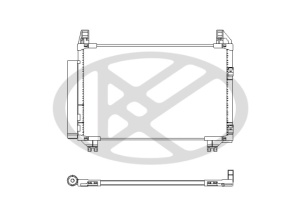 Condensator climatizare (cu uscator) potrivit DAIHATSU CHARADE VIII; TOYOTA YARIS, YARIS / VIOS 1.0-1.8 01.05- - Img 3