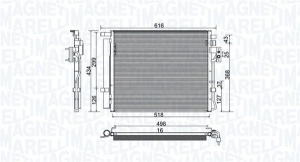 Condensator climatizare (cu uscator) potrivit KIA SORENTO II, SORENTO II/SUV 2.0D/2.2D 11.09-12.15 - Img 1