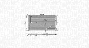 Condensator climatizare (cu uscator) potrivit MERCEDES C (CL203), C T-MODEL (S203), C (W203), CLK (C209), SL (R230) 2.2D-5.4 05.00-01.12 - Img 1