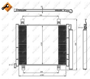 Condensator climatizare (cu uscator) potrivit SEAT MII; SKODA CITIGO, E-CITIGO; VW LOAD UP, UP! 1.0/1.0CNG/Electric 08.11- - Img 4