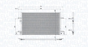 Condensator climatizare potrivit RENAULT LAGUNA II, VEL SATIS 1.6-3.5 03.01- - Img 1