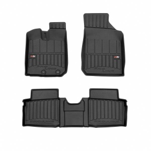 Covoras podea cauciuc FROGUM TPE, 4 buc. (lipici) proLine 3D, fata/spate, set, culoare negru, potrivit DACIA SPRING 10.20-, Crossover, versiune: Electric - Img 1