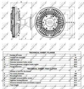 Cupla ventilator radiator potrivit IVECO EUROCARGO I-III 8040.25B.4200-F4BE0611A 01.91-09.15 - Img 4