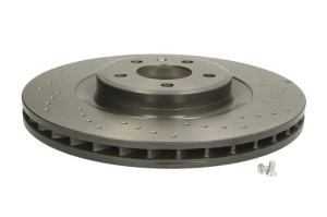 Disc frana BREMBO Xtra, 1 buc., Drilled, fata ; stanga/dreapta, diametru exterior 345 mm, grosime 29,5 mm, potrivit AUDI A4 B8, A5, Q5; PORSCHE MACAN 2.0-4.2 06.07- - Img 1
