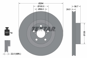 Disc frana Fata Dreapta/Stanga (fara pivot fixare roata) potrivit SUBARU BRZ, FORESTER, IMPREZA, LEGACY III, LEGACY IV, LEGACY V, OUTBACK, XV; TOYOTA GR 86, GT 86 1.6-3.6 03.94- - Img 3