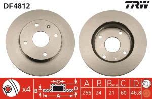 Disc frana Fata Dreapta/Stanga potrivit CHEVROLET EPICA, EVANDA, LACETTI, REZZO; DAEWOO EVANDA, MAGNUS, TACUMA / REZZO 1.4-2.5 09.00- - Img 3