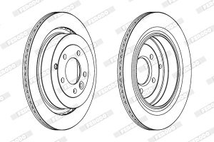 Disc frana Spate Dreapta/Stanga potrivit LAND ROVER DISCOVERY III, DISCOVERY IV, RANGE ROVER SPORT I 2.7D-5.0 07.04-12.18 - Img 4