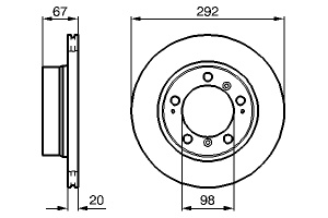 Disc frana Spate Dreapta/Stanga potrivit PORSCHE BOXSTER 2.5/2.7 09.96-12.04 - Img 4