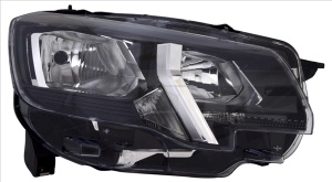 Far dreapta (H1/H7/W21, electric, cu motor) potrivit PEUGEOT PARTNER III, RIFTER dupa 2018