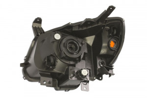 Far Dreapta (H4, electric, fara motoras, culoare insertie: cromat, culoare semnalizator: galben) potrivit MAZDA BT-50 - Img 2