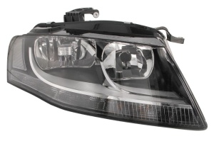 Far Dreapta (H7, electric, cu motor, culoare insert: intuneric) potrivit AUDI A4 B8 2007-2011