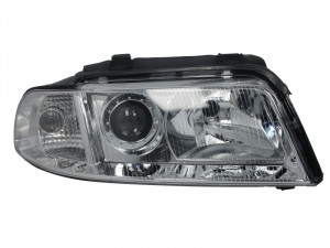 Far Dreapta (H7/H7, electric, fara motoras, culoare insertie: cromat) potrivit AUDI A4 B5 -09.01 - Img 1