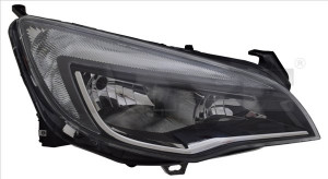 Far Dreapta (H7/H7/W21, electric, cu motor, culoare insertie: cromat/negru) potrivit OPEL ASTRA J, ASTRA J GTC
