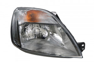 Far Dreapta (halogen, H4/PY21W/W5W, electric, cu motor, bec) potrivit FORD FIESTA V