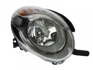 Far Dreapta (halogen, PY21W, electric, cu motor, bec, culoare insertie: cromat, culoare semnalizator: portocaliu) potrivit FIAT 500L - Img 1